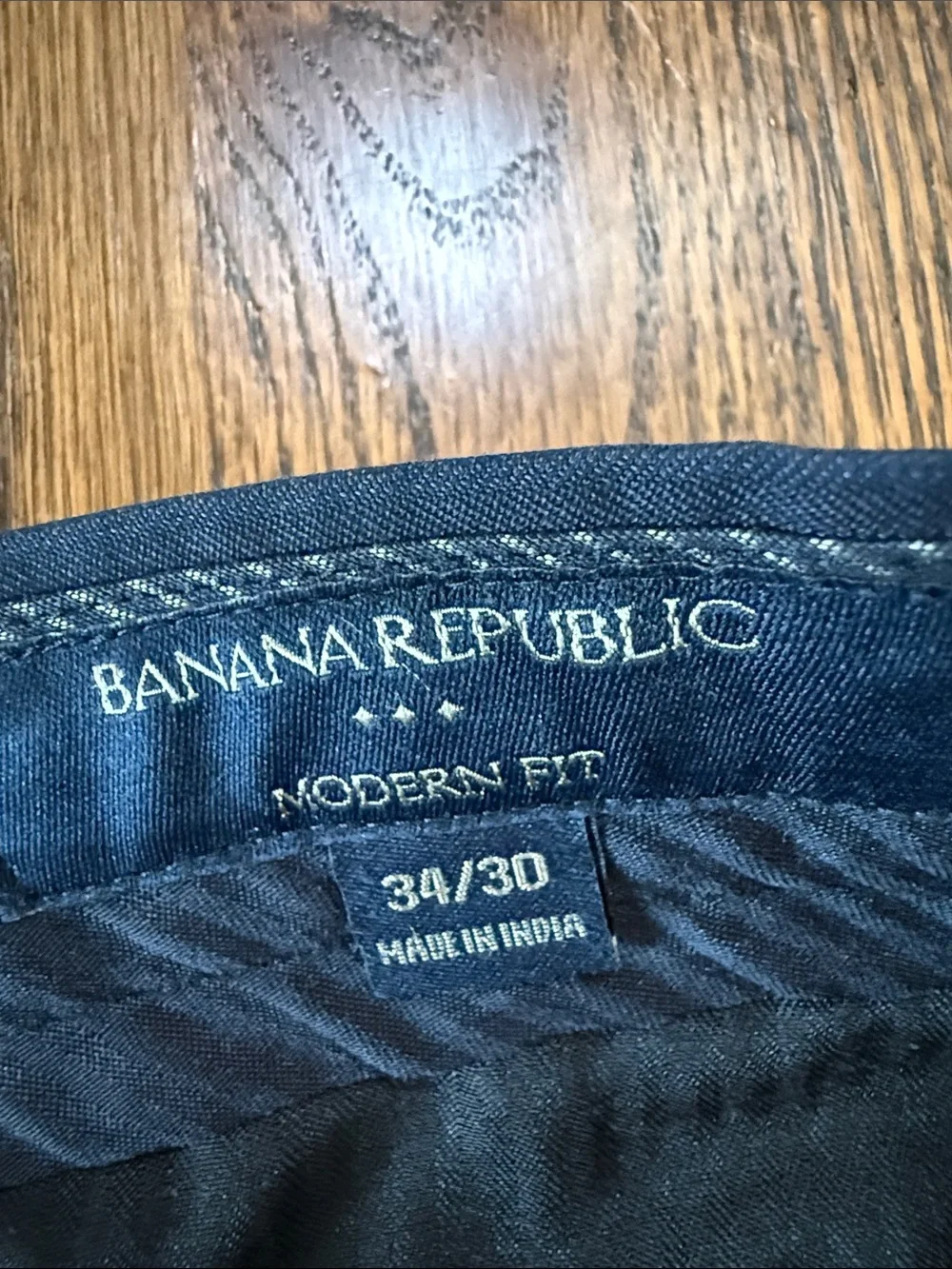 Banana Republic Men's 34x30 Modern Fit Dark Navy Pinstripe Dress Pants